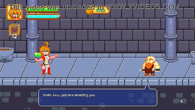 Cute female warrior has sex with men in Pleasure climb new hentai game video