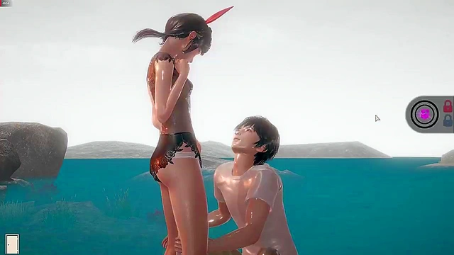 Hentai anime game having fun playing my little StepSister