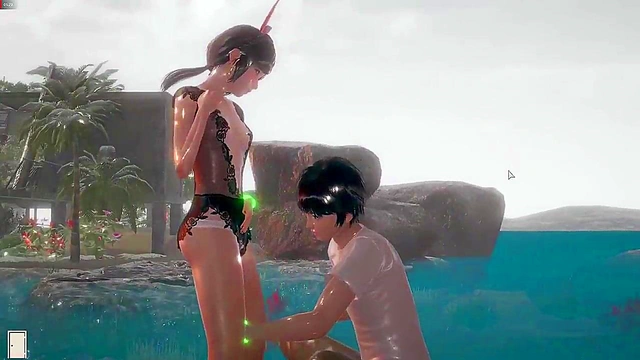 Hentai anime game having fun playing my little StepSister