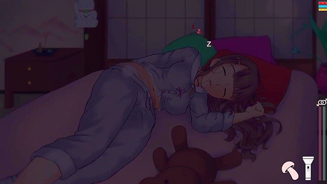 Night Atack On Little StepSis! Hentai Game Gameplay - making her cum in minutes