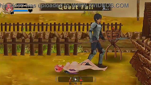 Pink haired girl having sex with soldiers in Succubus guild new hentai game video