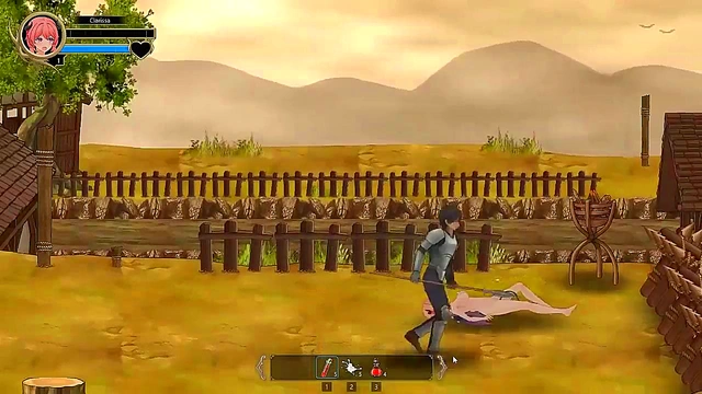 Pink haired girl having sex with soldiers in Succubus guild new hentai game video