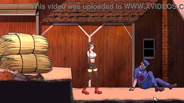 Cute lady has sex with men in a village in Dark side fantasy hentai erotic game