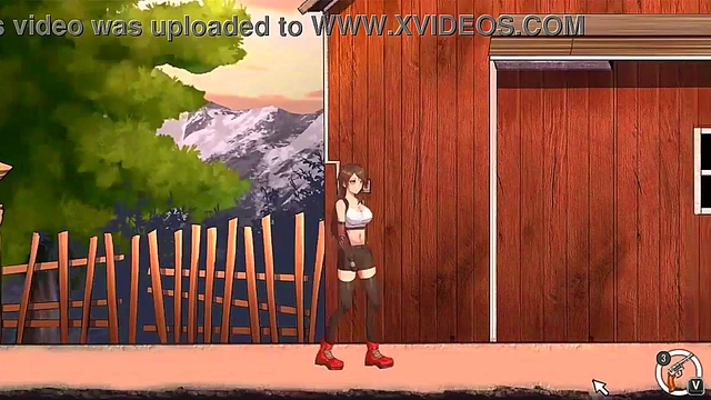 Cute lady has sex with men in a village in Dark side fantasy hentai erotic game