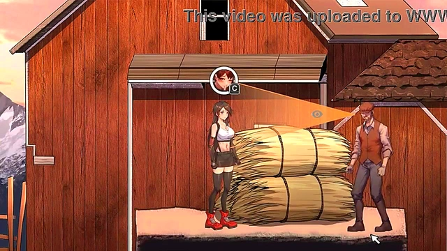 Cute lady has sex with men in a village in Dark side fantasy hentai erotic game