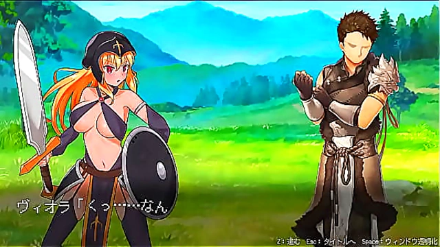 Cute blonde in hentai sex with man and green man in new erotic game video