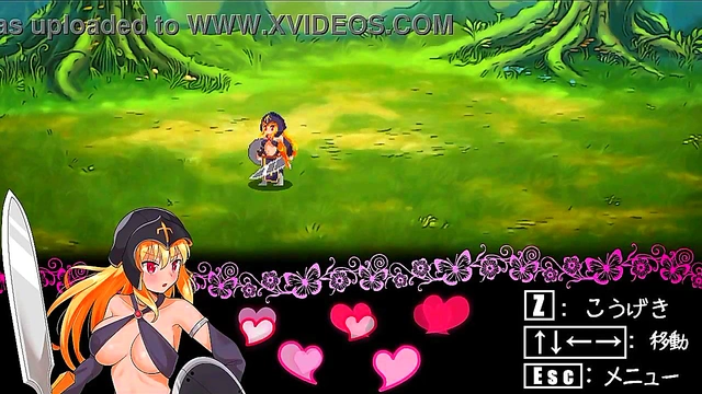 Cute blonde in hentai sex with man and green man in new erotic game video