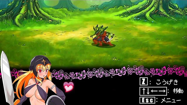 Cute blonde in hentai sex with man and green man in new erotic game video