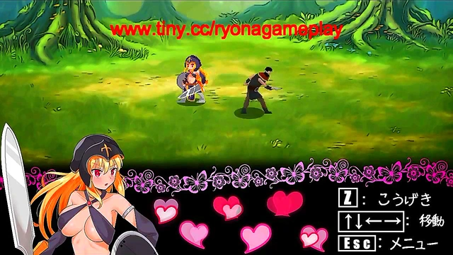 Cute blonde in hentai sex with man and green man in new erotic game video