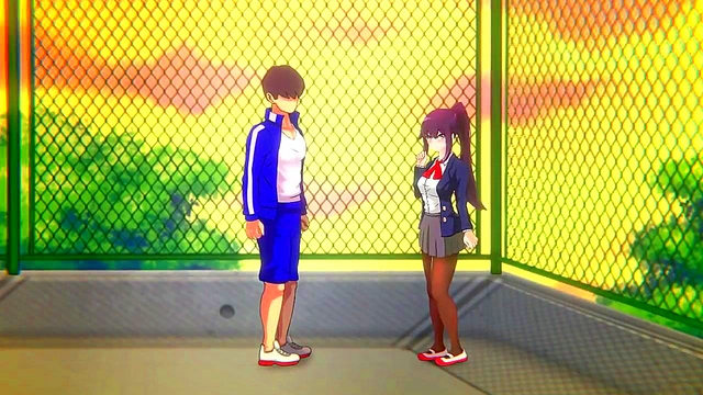 Cute college lady having sex with a man in 7 days girlfriend new hentai game