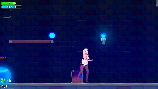 Cute maid has sex with ugly men in Dungeon and Maid new hentai game video