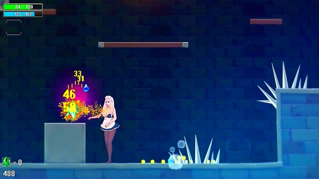 Cute maid has sex with ugly men in Dungeon and Maid new hentai game video