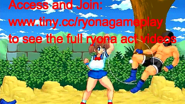 Cute fighter girl having sex with men in Inma fist action hentai game