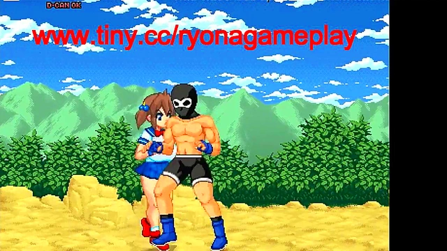 Cute fighter girl having sex with men in Inma fist action hentai game