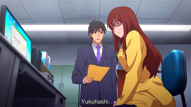 After Work'the Seductive Boss Takes Control Over his Shy Secretary (Anime Hentai)