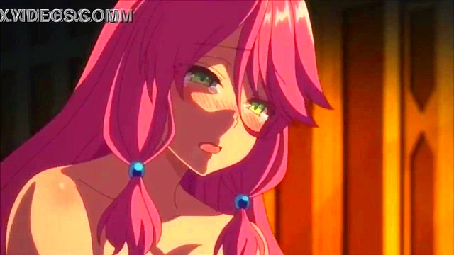 [Hentai] Pink-haired beautiful princess getting fucked hard by intruder and came while