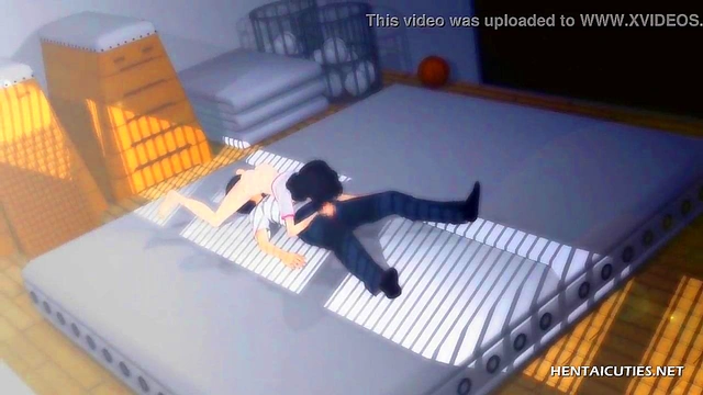 Petite hentai teen enjoys sucking cock while getting her pussy licked in 69