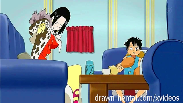 One Piece Hentai - Boa seduces Luffy