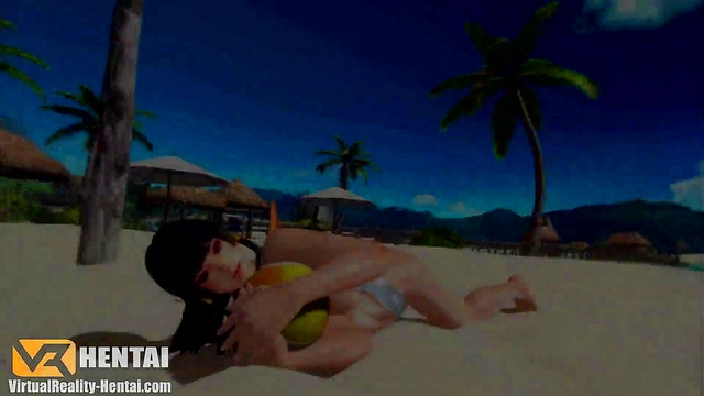 DOAX3 Nyotengu Rubbing Pussy on Volleyball