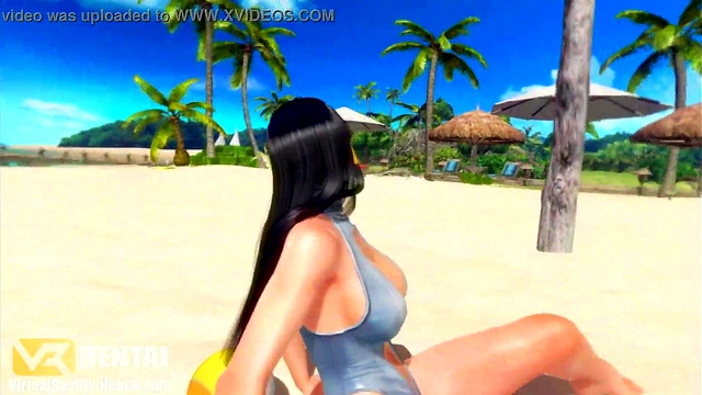 DOAX3 Nyotengu Rubbing Pussy on Volleyball