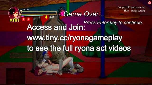 Hot girl hentai having sex with a clown in sexy porn hentai ryona act gameplay video