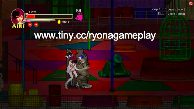 Hot girl hentai having sex with a clown in sexy porn hentai ryona act gameplay video