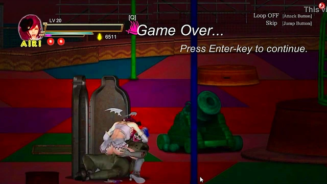 Hot girl hentai having sex with a clown in sexy porn hentai ryona act gameplay video