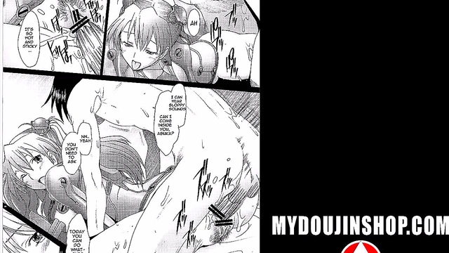 My Doujin Shop - Asuka Takes off Her Tight Bodysuit And Begins Sucking off Shinji Ikari