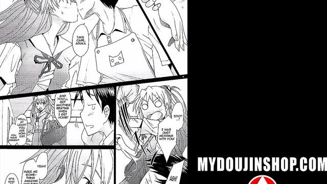 My Doujin Shop - Asuka Takes off Her Tight Bodysuit And Begins Sucking off Shinji Ikari