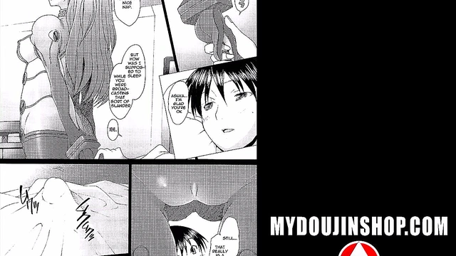 My Doujin Shop - Asuka Takes off Her Tight Bodysuit And Begins Sucking off Shinji Ikari