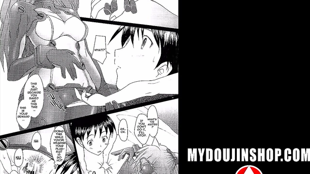 My Doujin Shop - Asuka Takes off Her Tight Bodysuit And Begins Sucking off Shinji Ikari