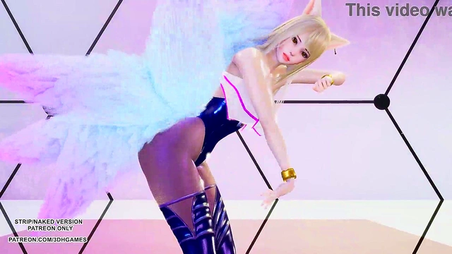 [MMD] CHUNG HA - PLAY KDA Ahri Sexy Kpop Dance League Of Legends Uncensored Hentai