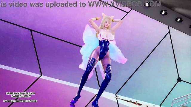 [MMD] CHUNG HA - PLAY KDA Ahri Sexy Kpop Dance League Of Legends Uncensored Hentai