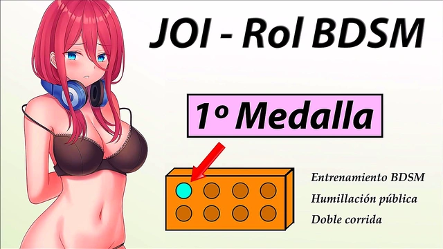 JOI Adventure Role Hentai - First BDSM medal - In Spanish