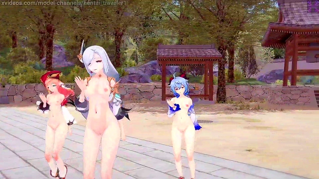 Genshin Impact: [MMD] GFriend - Rough (Shenhe'Ganyu'Yanfei)