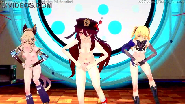 Genshin Impact: [MMD] Kesha - TIMBER (Layla'Kirara'Mona'Fischl'Yoimiya'Hu Tao'Xinyan)