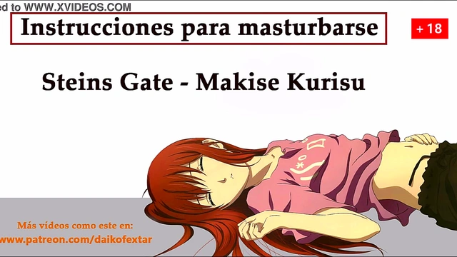 JOI hentai in Spanish with Kurisu from Steins Gate'a special experiment