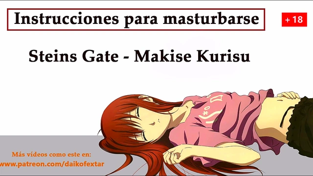 JOI hentai in Spanish with Kurisu from Steins Gate'a special experiment