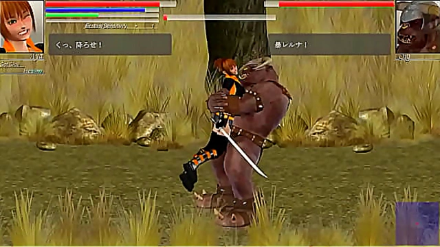 Aya cute hentai girl having sex with monsters men in The Hounds of the blade new gameplay