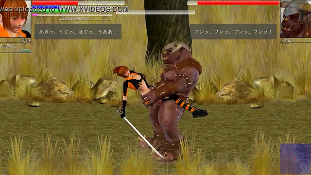 Aya cute hentai girl having sex with monsters men in The Hounds of the blade new gameplay