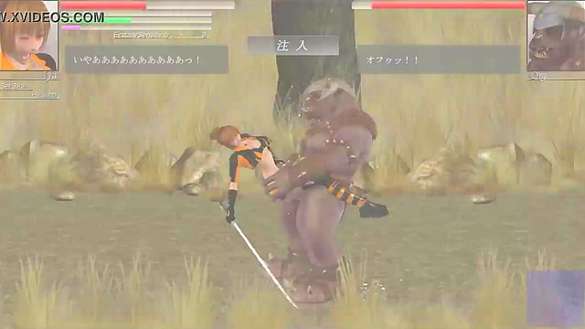 Aya cute hentai girl having sex with monsters men in The Hounds of the blade new gameplay
