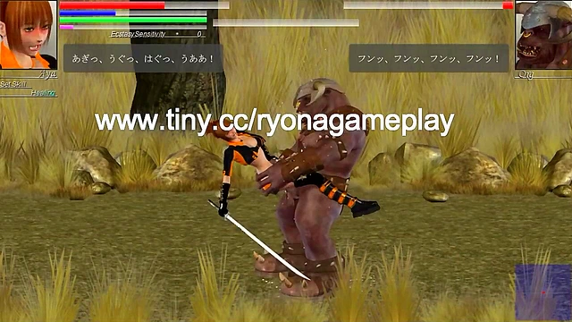 Aya cute hentai girl having sex with monsters men in The Hounds of the blade new gameplay