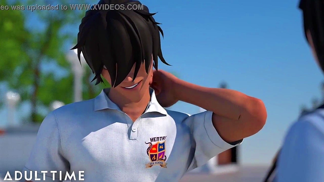 ADULT TIME Hentai Sex Headmaster Makes Tardy Classmates Fuck In Front Of Everyone