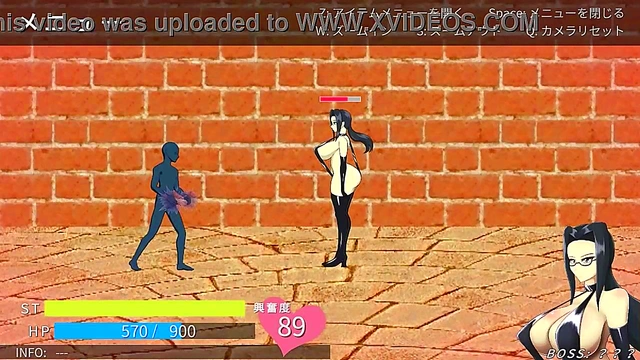 Man in hentai act with hot lady in new action hentai porn game