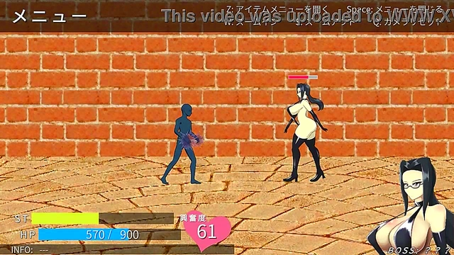 Man in hentai act with hot lady in new action hentai porn game