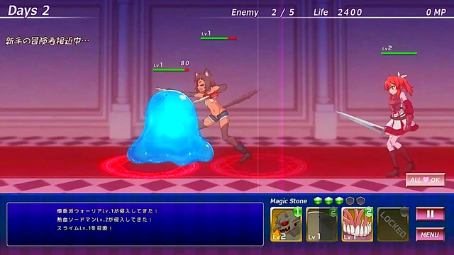 Cute ladies in hentai sex with green men in Raspbery castle 2 new hentai game video