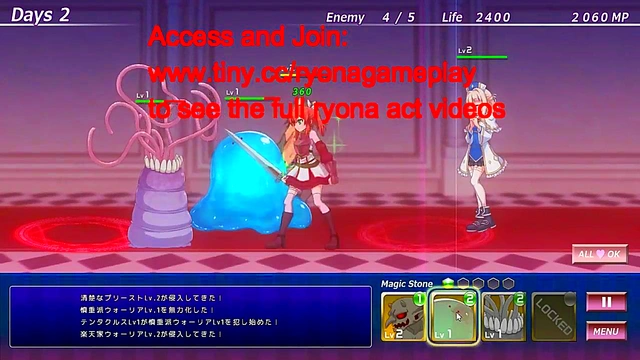 Cute ladies in hentai sex with green men in Raspbery castle 2 new hentai game video