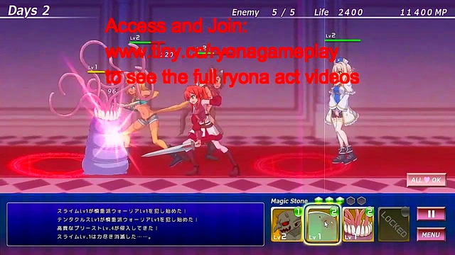 Cute ladies in hentai sex with green men in Raspbery castle 2 new hentai game video