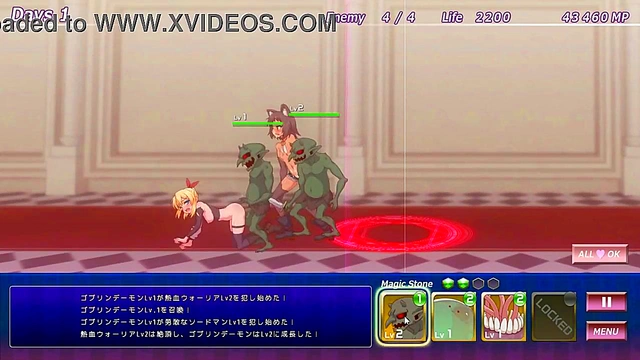 Cute ladies in hentai sex with green men in Raspbery castle 2 new hentai game video