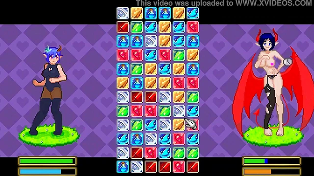 Doki Doki Tri-line [Hentai NSFW game] Ep2 lovely lesbian succubus not so romantic sex